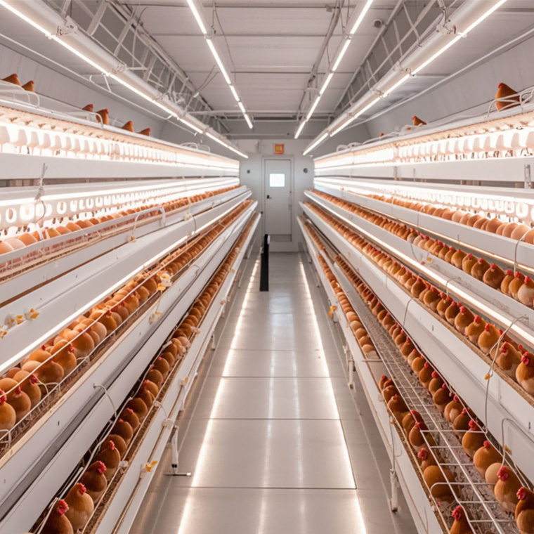 LED -es fénycsíkok alkalmazása a tyúktenyésztéshez